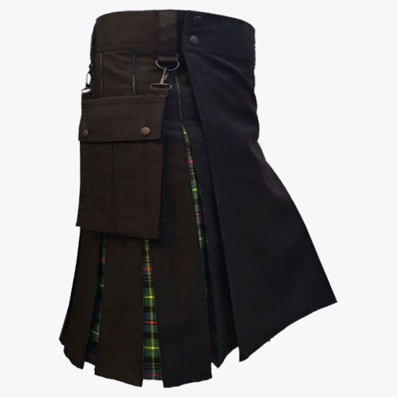 Black Hybrid Utility Kilt
