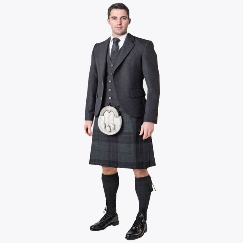 Black Tweed Argyll Kilt Outfit