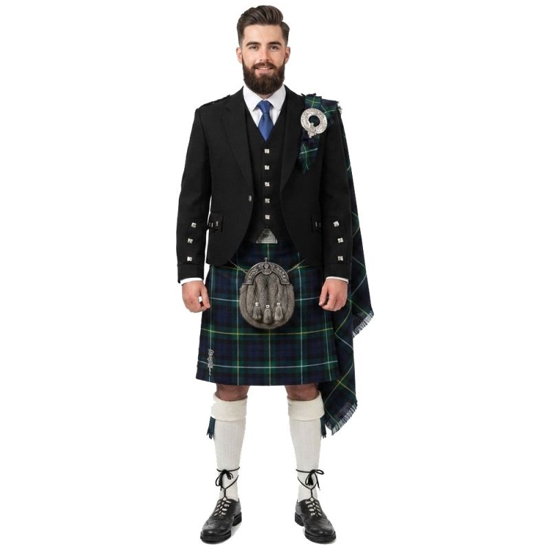 Campbell of Loudoun Modern Tartan Argyll Jacket Kilt Outfit