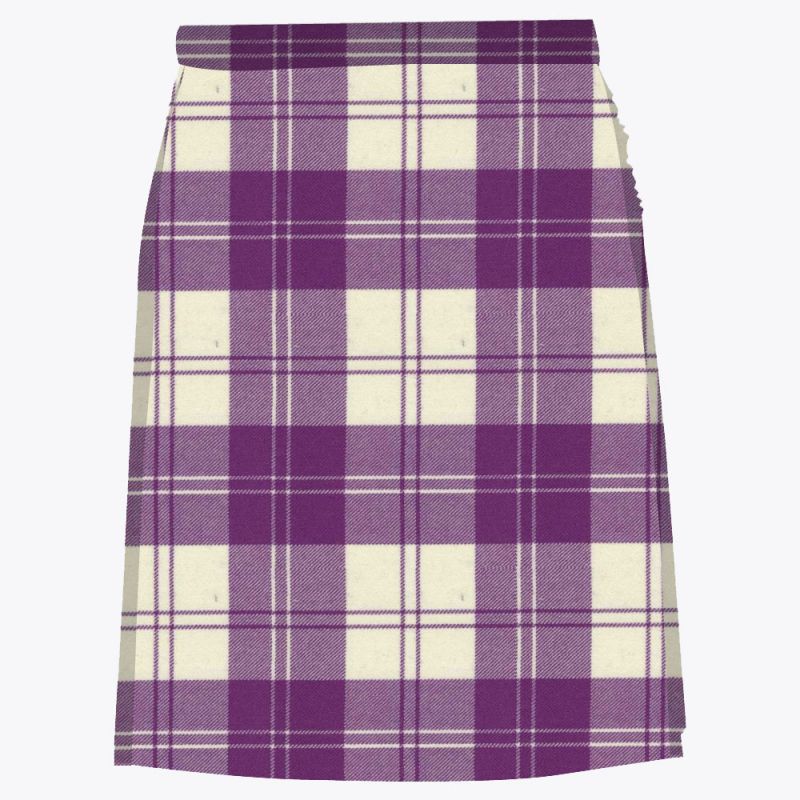 Eriskin Dress purple & White Women Tartan Kilt