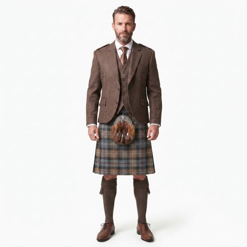 Full Highland Kilt Outfit With Tweed Jacket