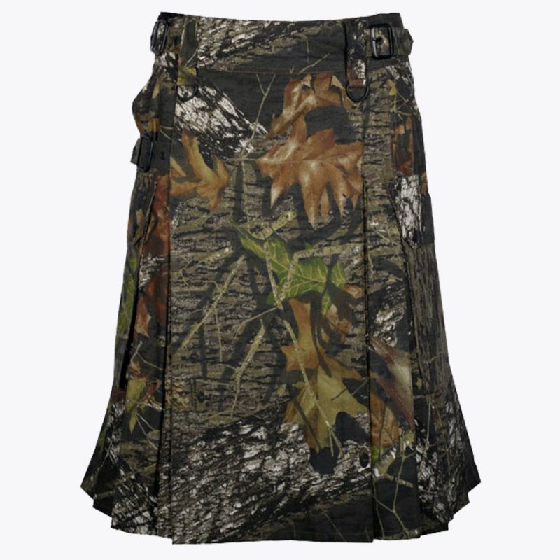 Jungle Camo Utility Kilt with Cargo Pockets Modern Kilt
