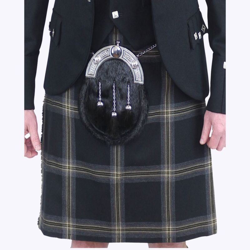 New Black Galloway Kilt 