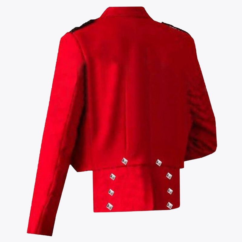 Red Prince Charlie Jacket With Waistcoat