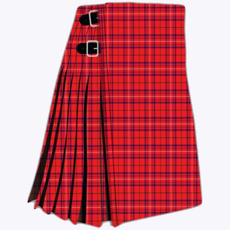 Red Rose Modern Tartan Kilt