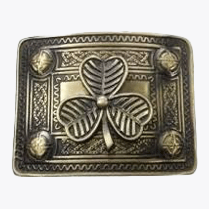 Antique Shamrock Kilt Buckle