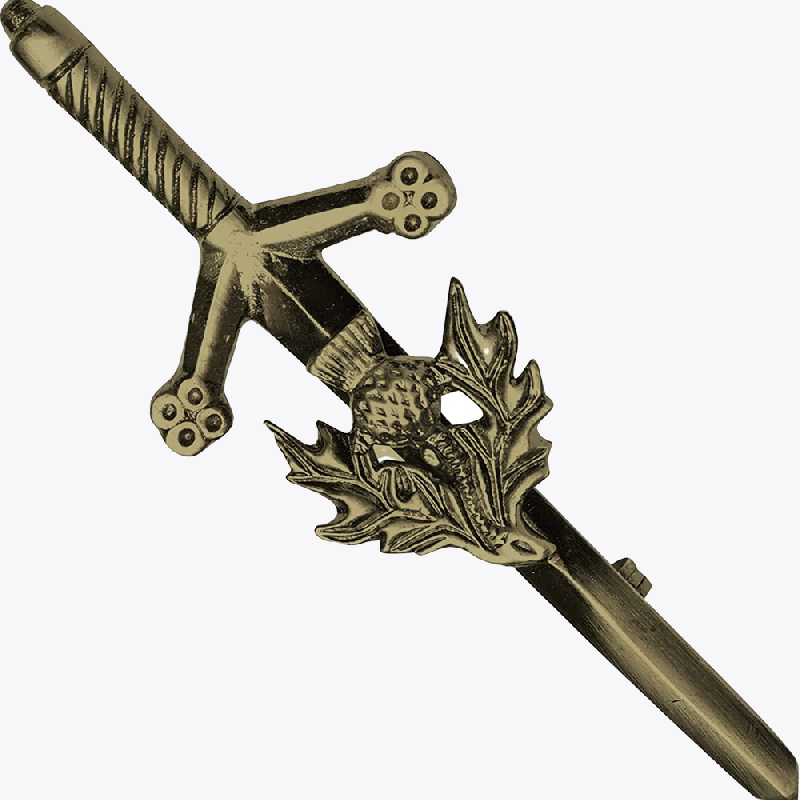 Antique Thistle Kilt Pin