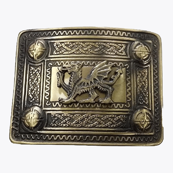 Antique Dragon Kilt Buckle