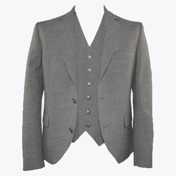Tailored Grey Argyll and Waistcoat Set