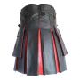 Black And Red Leather Hybrid Kilt thumbnail