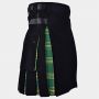 Black Utility Kilt & Irish Tartan Hybrid Kilt thumbnail