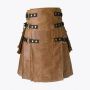 Brown Leather Kilt For Men
 thumbnail