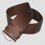 Brown Embossed Plain Kilt Belt With Celtic Buckle thumbnail