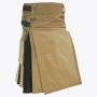 Khaki & Black Hybrid Utility Kilt For Men
 thumbnail