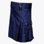 Modern Blue Utility Kilt For Men
 thumbnail