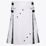 White Cotton Utility Hybrid Kilt
 thumbnail